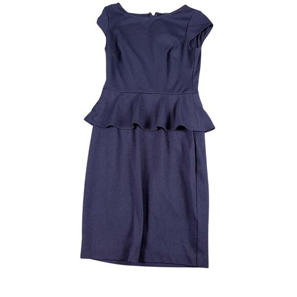 Chaps Women's Navy Blue Peplum Dress Size 4 Sleeveless Professional * - Picture 1 of 10